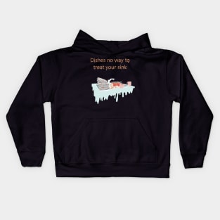 Minimalistic dishes pun Kids Hoodie